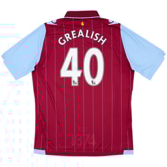 2014-15 Aston Villa Home Shirt Grealish #40 - 10/10 - (XXL)