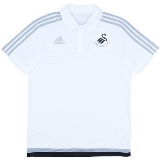 2015-16 Swansea adidas Polo Shirt - 9/10 - (M)