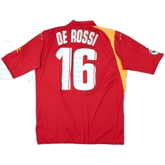 2005-06 Roma Home Shirt De Rossi #16 - 6/10 - (XL)