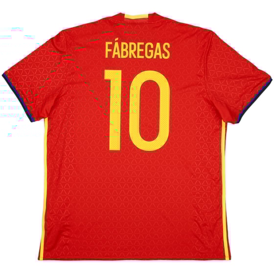 2016-17 Spain Home Shirt Fabregas #10 (XL)