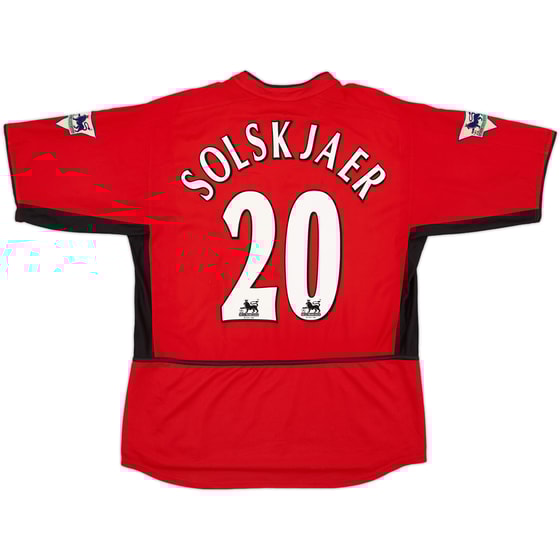 2002-04 Manchester United Home Shirt Solskjaer #20 - 6/10 - (L)