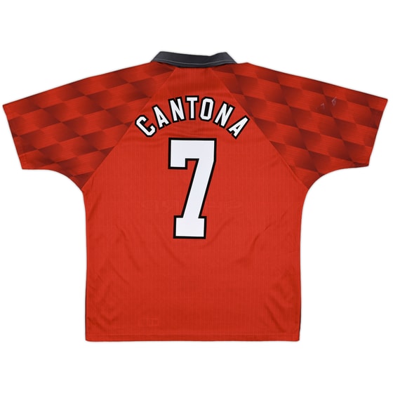 1996-98 Manchester United Home Shirt Cantona #7 - 8/10 - (L)