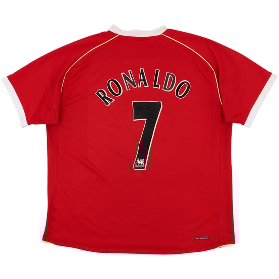 2006-07 Manchester United Home Shirt Ronaldo #7 - 7/10 - (XL)
