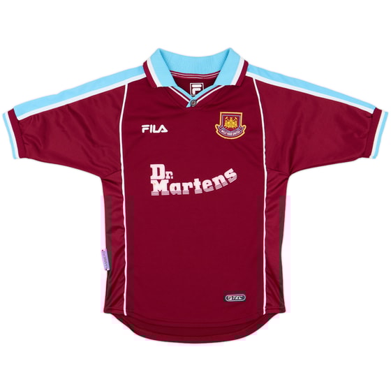 1999-01 West Ham Home Shirt - 8/10 - (L.Boys)