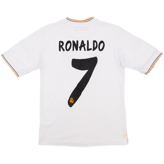 2013-14 Real Madrid Home Shirt Ronaldo #7 - 4/10 - (M.Boys)