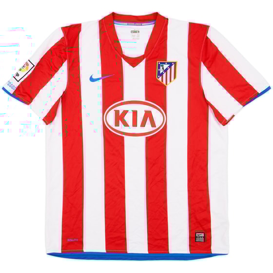 2008-09 Atletico Madrid Home Shirt #10 - 7/10 - (L)