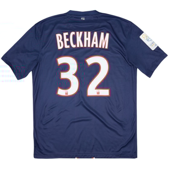 2013-14 Paris Saint-Germain Home Shirt Beckham #32 - 8/10 - (M)