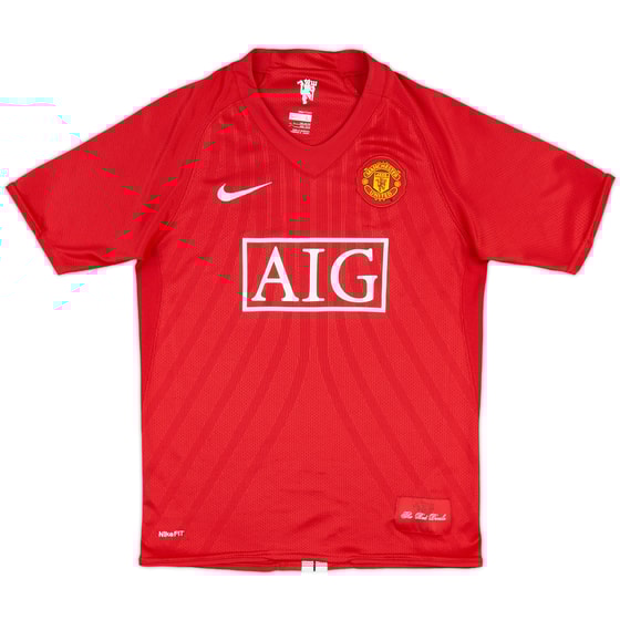 2007-09 Manchester United Home Shirt - 5/10 - (L.Boys)