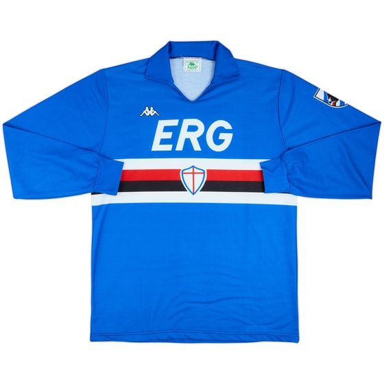 1989-90 Sampdoria Home L/S Shirt - 8/10 - (XL)