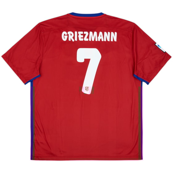 2015-16 Atletico Madrid Home Shirt Griezmann #7 - 8/10 - (XL)