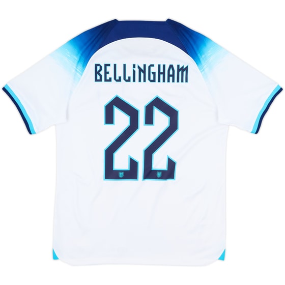 2022-23 England Home Shirt Bellingham #22 - 9/10 - (M)