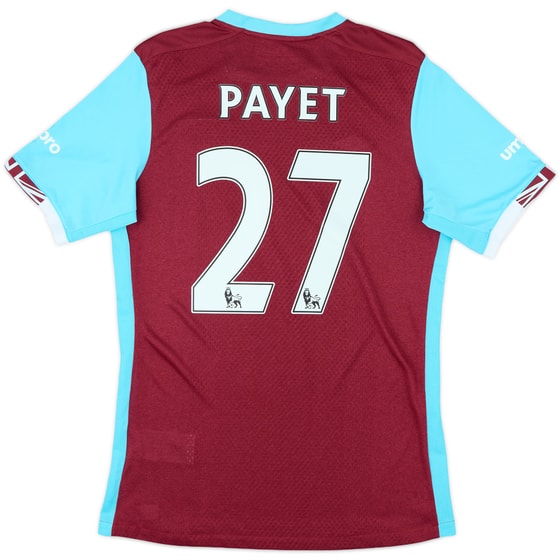 2016-17 West Ham Home Shirt Payet #27 - 9/10 - (S)