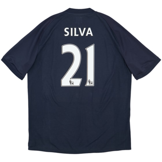 2010-12 Manchester City Away Shirt Silva #21 - 8/10 - (XL)