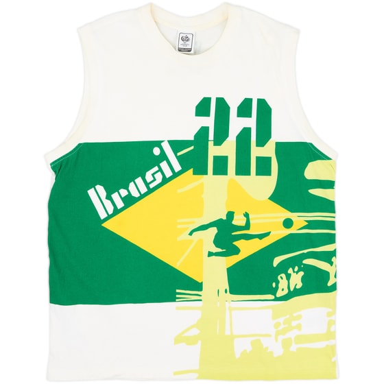 2006 Brazil adidas 'Kaka' Cotton Vest #22 - 6/10 - (L)