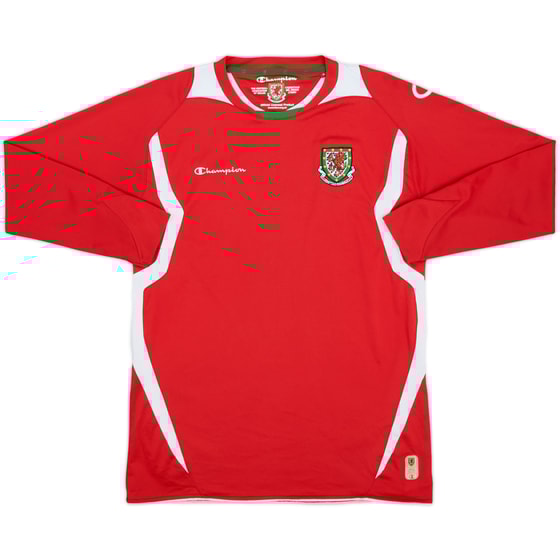 2008-10 Wales Home L/S Shirt - 7/10 - (XL.Boys)