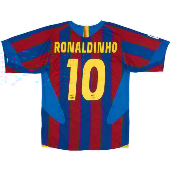 2004-05 Barcelona Home Shirt Ronaldinho #10 - 7/10 - (S)