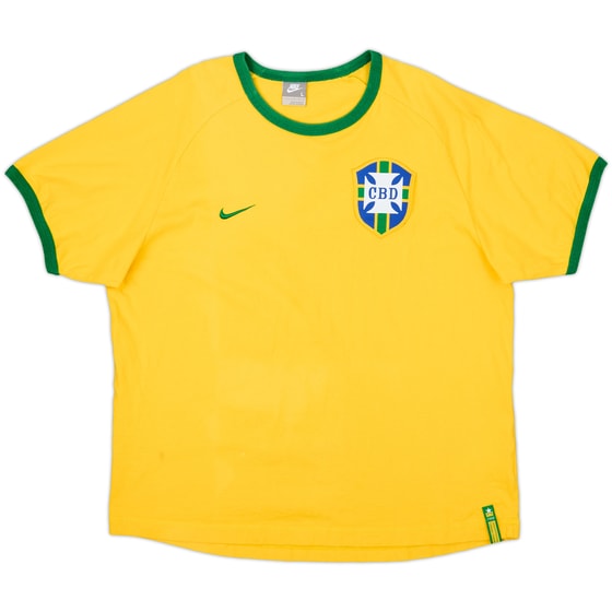 2008 Brazil '1958 World Cup' Retro Cotton Shirt Brasil #58 - 9/10 - (L)