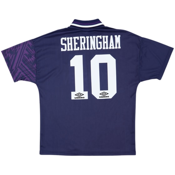 1994-95 Tottenham Away Shirt Sheringham #10 - 9/10 - (L)