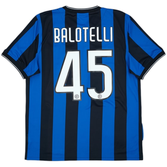 2009-10 Inter Milan Home Shirt Balotelli #45 - 9/10 - (L)