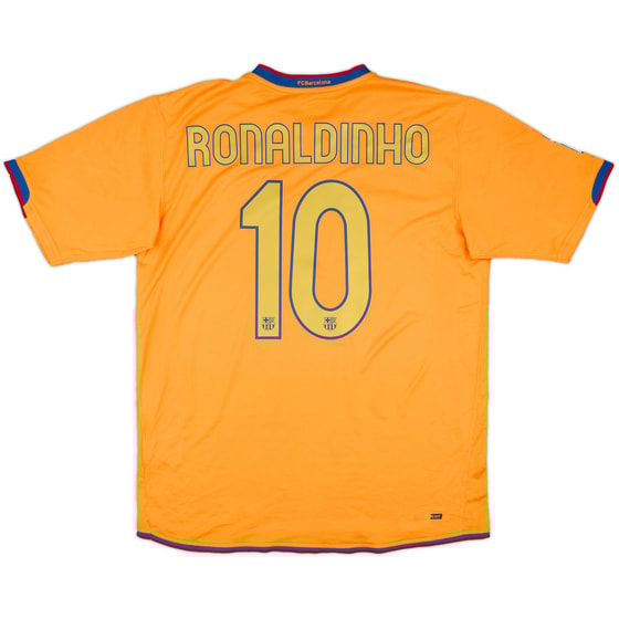 2006-08 Barcelona Away Shirt Ronaldinho #10 - 9/10 - (L)