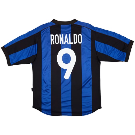 2000-01 Inter Milan Home Shirt Ronaldo #9 - 8/10 - (M)