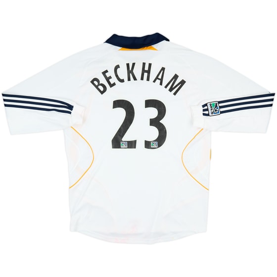 2007-08 LA Galaxy Home L/S Shirt Beckham #23 - 7/10 - (L)