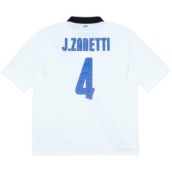 2011-12 Inter Milan Away Shirt Zanetti #4 - 9/10 - (XL)