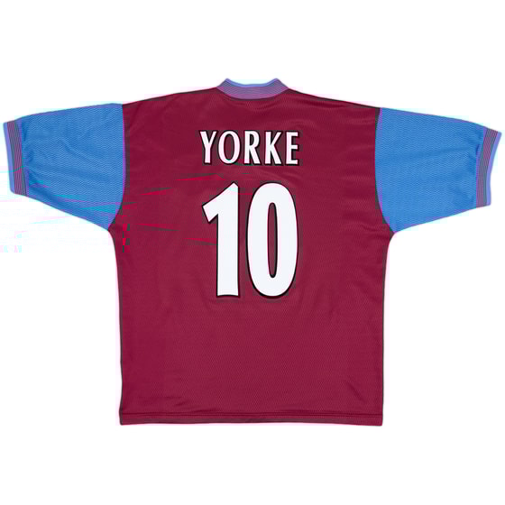 1997-98 Aston Villa Home Shirt Yorke #10 - 8/10 - (L)