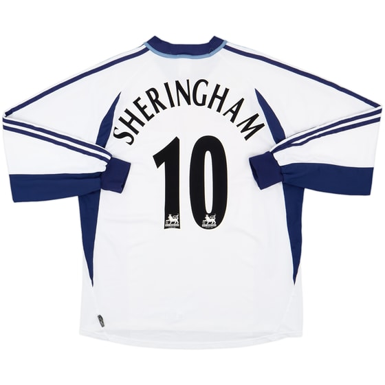 2001-02 Tottenham Home L/S Shirt Sheringham #10 - 7/10 - (XXL)