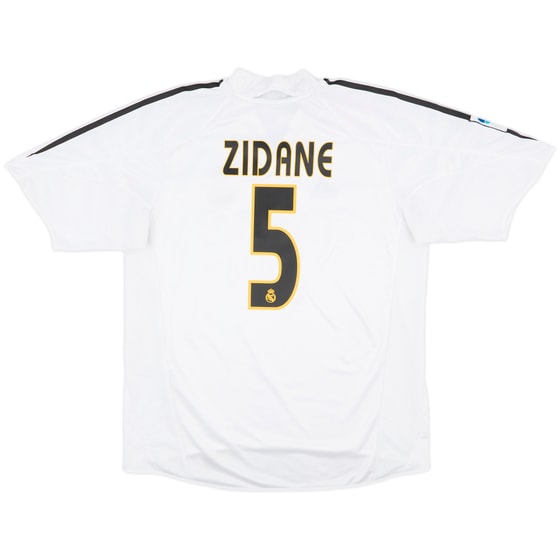 2004-05 Real Madrid Home Shirt Zidane #5 - 9/10 - (L)