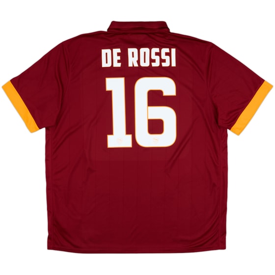 2014-15 Roma Home Shirt De Rossi #16 - 10/10 - (XXL)