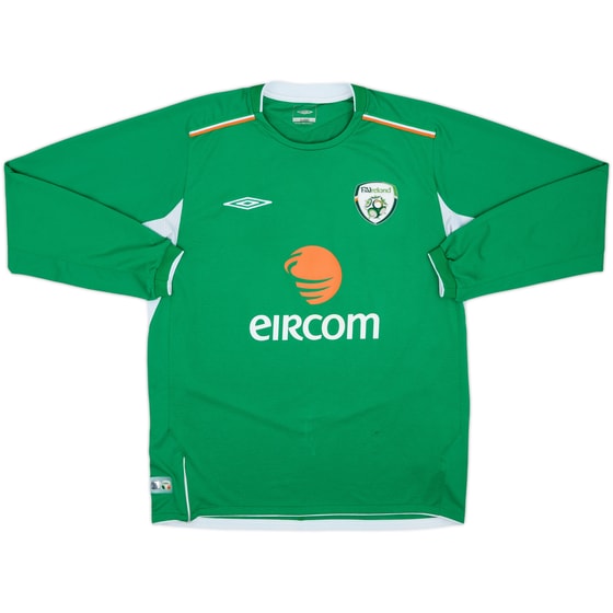 2004-06 Ireland Home L/S Shirt - 8/10 - (M)