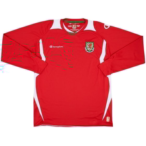 2008-10 Wales Home L/S Shirt - 7/10 - (XL)