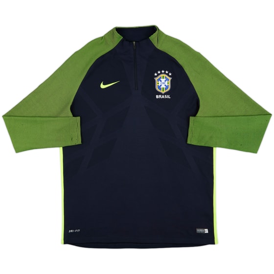 2016-17 Brazil Nike 1/4 Zip Drill Top - 8/10 - (XL)