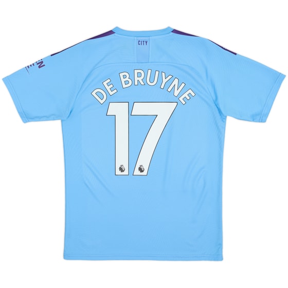 2019-20 Manchester City Home Shirt De Bruyne #17 - 9/10 - (M)
