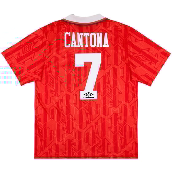 1992-94 Manchester United Home Shirt Cantona #7 - 8/10 - (XL)