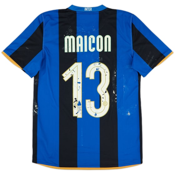 2008-09 Inter Milan Home Shirt Maicon #13 - 3/10 - (S)