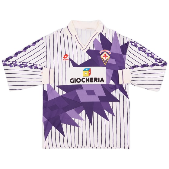 1991-92 Fiorentina Away L/S Shirt #9 - 6/10 - (XL)