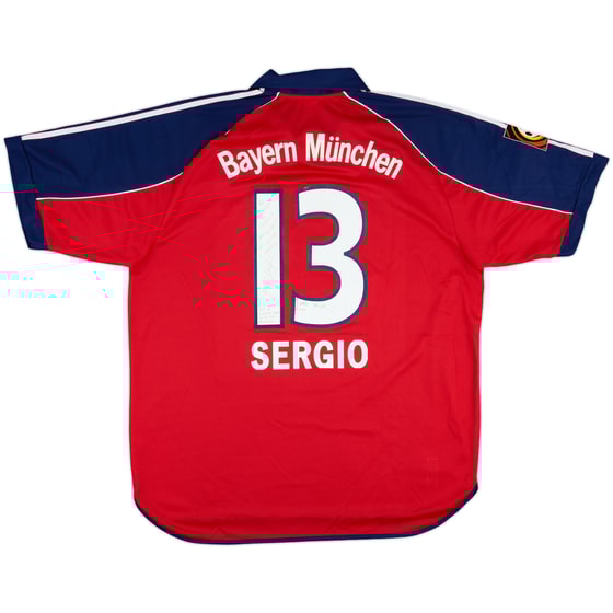 1999-01 Bayern Munich Signed Home Shirt Sergio #13 - 8/10 - (XL)