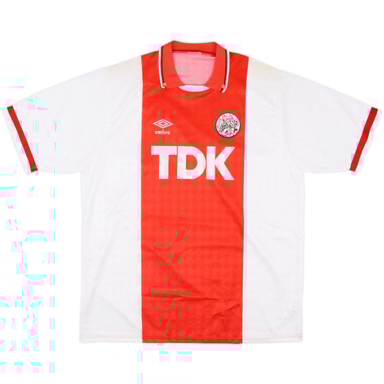 1989-91 Ajax Home Shirt - 9/10 - (XL)