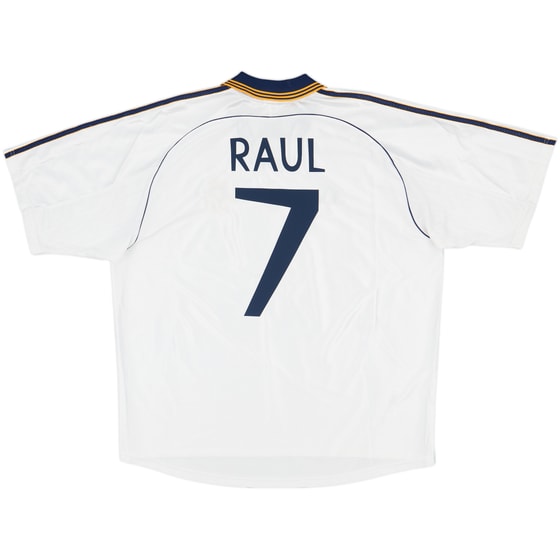 1998-00 Real Madrid Home Shirt Raul #7 - 8/10 - (XL)