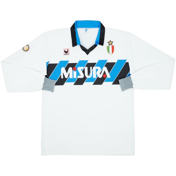 1989-90 Inter Milan Away L/S Shirt - 6/10 - (XL)