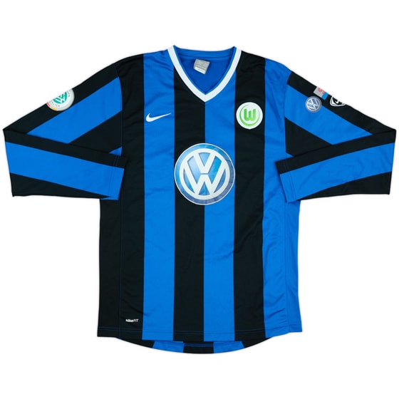 2008-09 Wolfsburg Women Match Issue Signed Away L/S Shirt #14 (Degethoff)