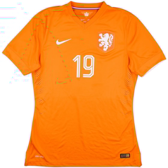 2014-15 Netherlands Match Issue Home Shirt #19