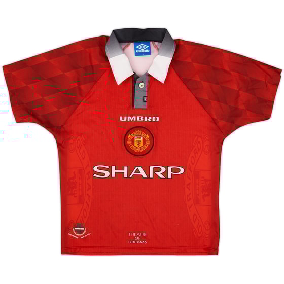 1996-98 Manchester United Home Shirt - 6/10 - (Y)