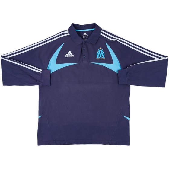 2007-08 Marseille adidas Polo L/S Shirt - 8/10 - (L/XL)