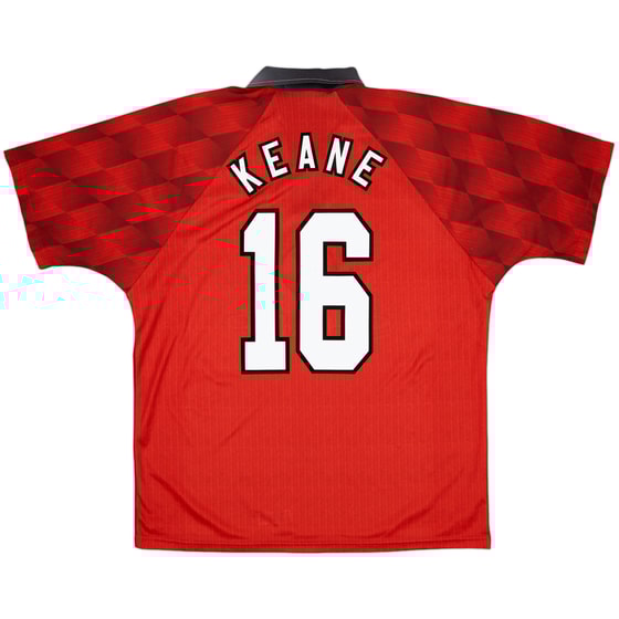 1996-98 Manchester United Home Shirt Keane #16 - 9/10 - (L)