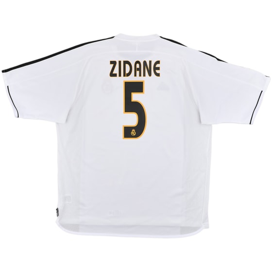 2003-04 Real Madrid Home Shirt Zidane #5 - 8/10 - (XL)