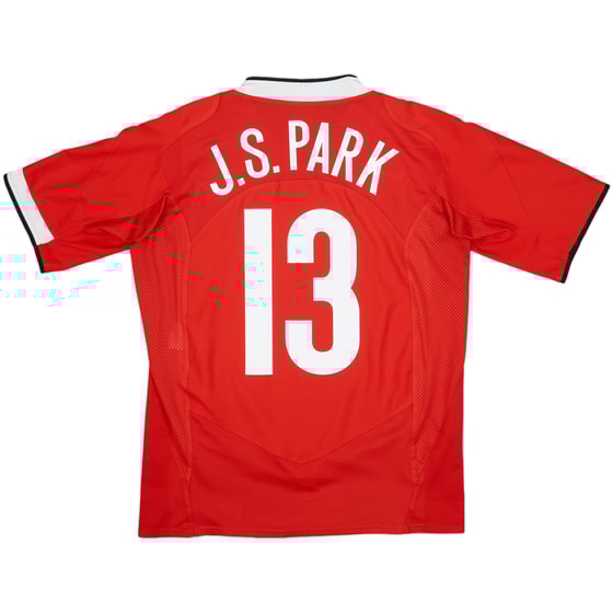 2004-06 Manchester United Home Shirt J.S.Park #13 - 7/10 - (M)