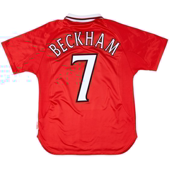 1999-00 Manchester United 'CL Winners' Shirt Beckham #7 - 5/10 - (M)